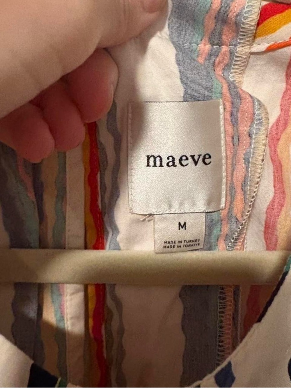 Anthropologie Maeve multi-coloured striped Emmy mini swing dress med - Picture 5 of 7